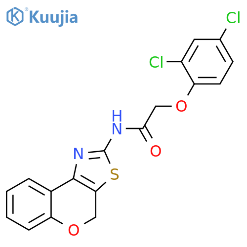 N-{4H-chromeno4,3-d1,3thiazol-2-yl}-2-(2,4-dichlorophenoxy)acetamide structure