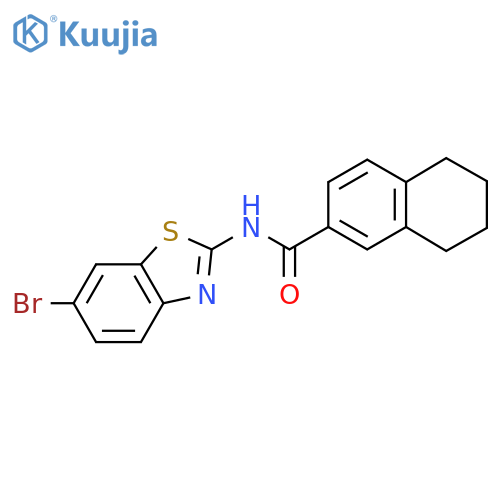N-(6-bromo-1,3-benzothiazol-2-yl)-5,6,7,8-tetrahydronaphthalene-2-carboxamide structure