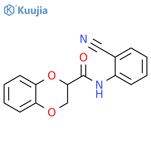 N-(2-cyanophenyl)-2,3-dihydro-1,4-benzodioxine-2-carboxamide structure