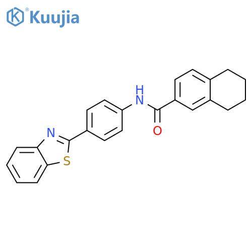 N-[4-(1,3-benzothiazol-2-yl)phenyl]-5,6,7,8-tetrahydronaphthalene-2-carboxamide structure