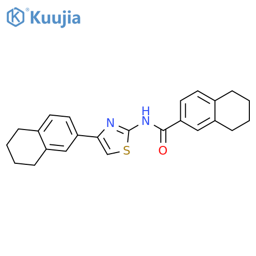 N-[4-(5,6,7,8-tetrahydronaphthalen-2-yl)-1,3-thiazol-2-yl]-5,6,7,8-tetrahydronaphthalene-2-carboxamide structure