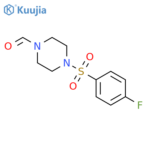 4-(4-fluorobenzenesulfonyl)piperazine-1-carbaldehyde structure