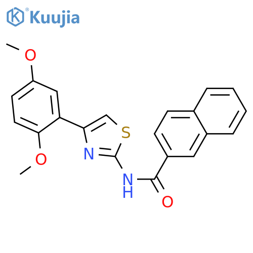 N-4-(2,5-dimethoxyphenyl)-1,3-thiazol-2-ylnaphthalene-2-carboxamide structure
