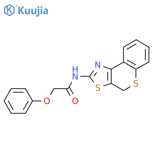 2-phenoxy-N-{4H-thiochromeno4,3-d1,3thiazol-2-yl}acetamide structure
