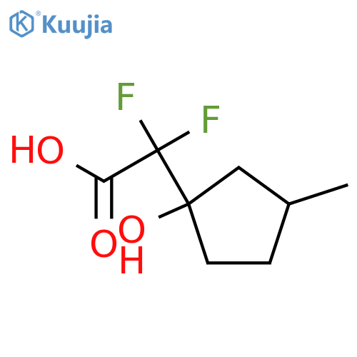 2,2-difluoro-2-(1-hydroxy-3-methylcyclopentyl)acetic acid structure