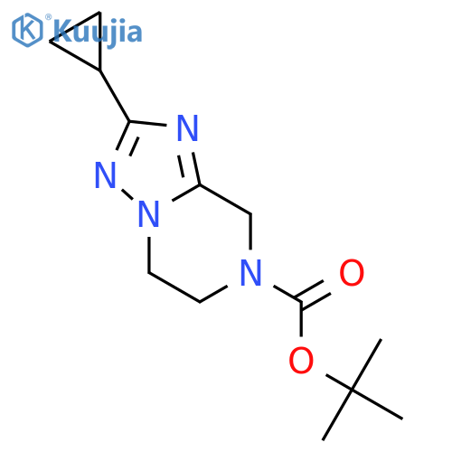 tert-Butyl 2-cyclopropyl-5,6-dihydro-[1,2,4]triazolo[1,5-a]pyrazine-7(8H)-carboxylate structure