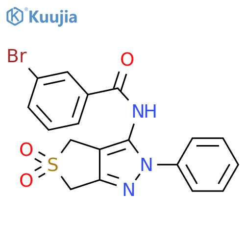 3-bromo-N-{5,5-dioxo-2-phenyl-2H,4H,6H-5lambda6-thieno3,4-cpyrazol-3-yl}benzamide structure