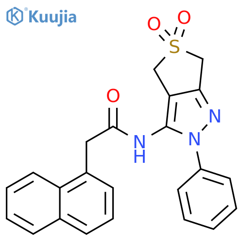 N-{5,5-dioxo-2-phenyl-2H,4H,6H-5lambda6-thieno[3,4-c]pyrazol-3-yl}-2-(naphthalen-1-yl)acetamide structure