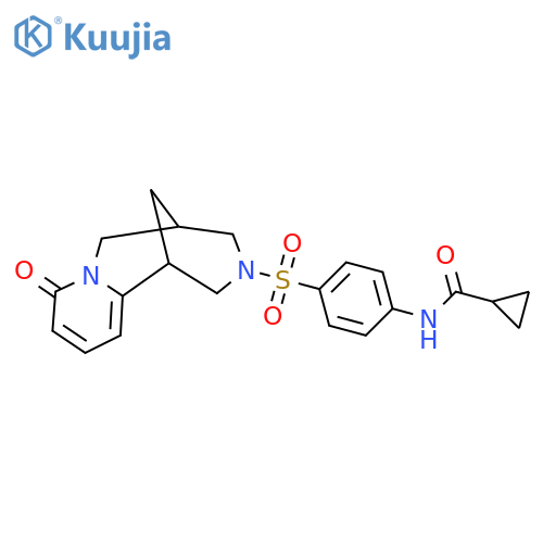 N-4-({6-oxo-7,11-diazatricyclo7.3.1.0^{2,7}trideca-2,4-dien-11-yl}sulfonyl)phenylcyclopropanecarboxamide structure