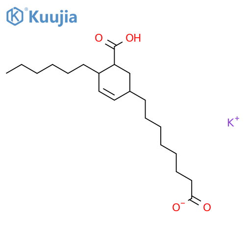 2-Cyclohexene-1-octanoicacid, 5(or 6)-carboxy-4-hexyl-, potassium salt (1:?) structure