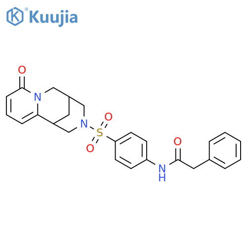 N-4-({6-oxo-7,11-diazatricyclo7.3.1.0^{2,7}trideca-2,4-dien-11-yl}sulfonyl)phenyl-2-phenylacetamide structure