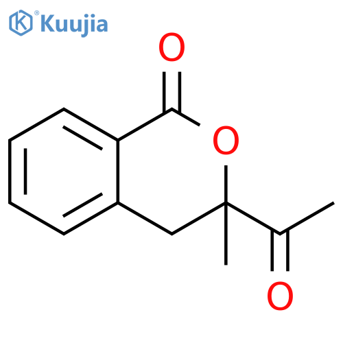 3-acetyl-3-methyl-4H-isochromen-1-one structure