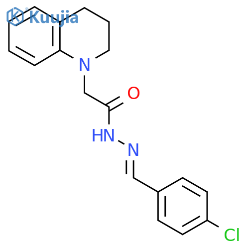 N'-(1E)-(4-chlorophenyl)methylidene-2-(1,2,3,4-tetrahydroquinolin-1-yl)acetohydrazide structure