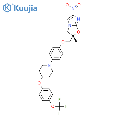 (S)-2-Methyl-6-nitro-2-((4-(4-(4-(trifluoromethoxy)phenoxy)piperidin-1-yl)phenoxy)methyl)-2,3-dihydroimidazo[2,1-b]oxazole structure
