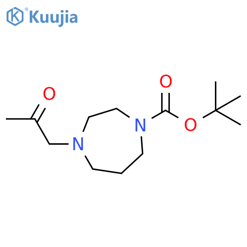 1H-1,4-Diazepine-1-carboxylic acid, hexahydro-4-(2-oxopropyl)-, 1,1-dimethylethyl ester structure