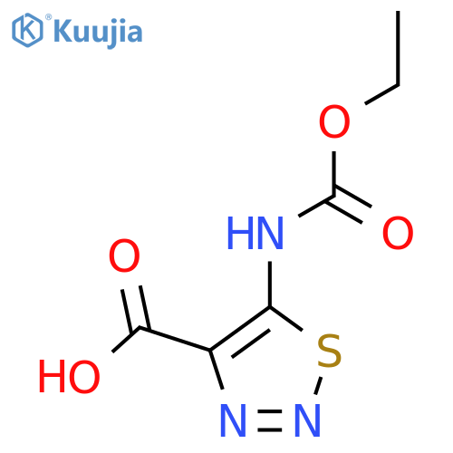 5-Ethoxycarbonylamino-[1,2,3]thiadiazole-4-carboxylic acid structure