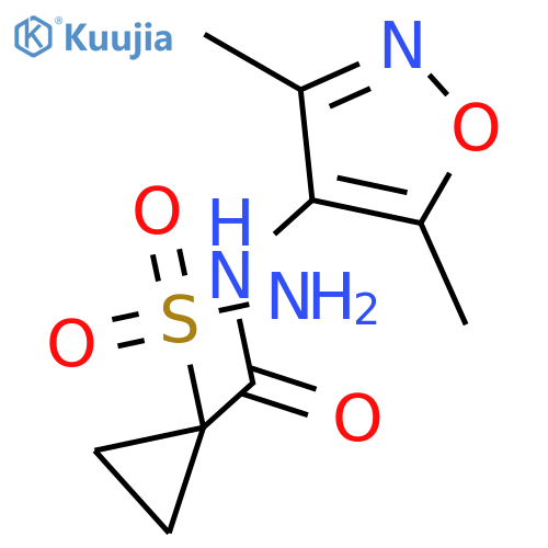 N-(3,5-Dimethylisoxazol-4-yl)-1-sulfamoylcyclopropanecarboxamide structure