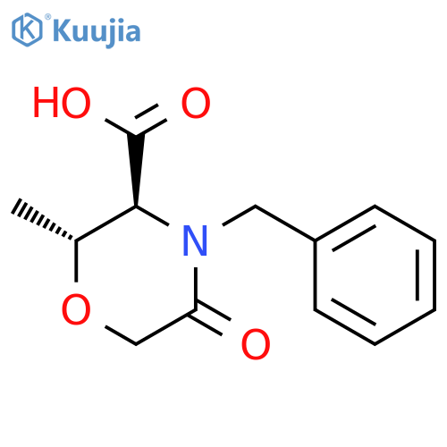 (2R,3S)-4-Benzyl-2-methyl-5-oxomorpholine-3-carboxylic Acid structure