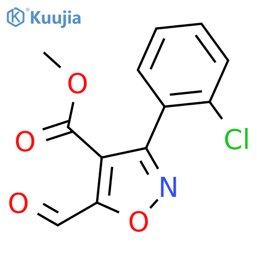 Methyl 3-(2-chlorophenyl)-5-formylisoxazole-4-carboxylate structure