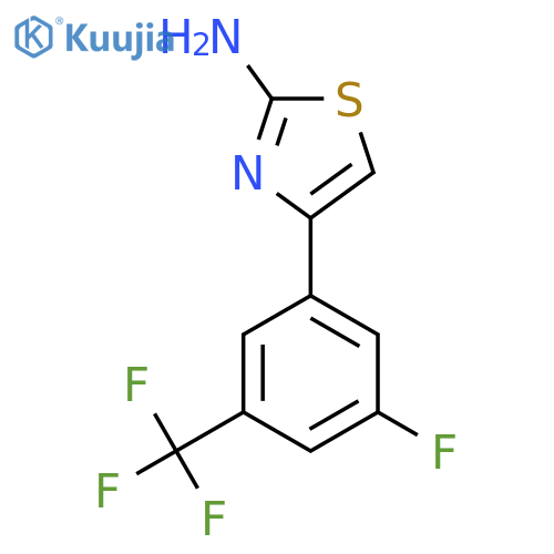 4-3-fluoro-5-(trifluoromethyl)phenyl-1,3-thiazol-2-amine structure