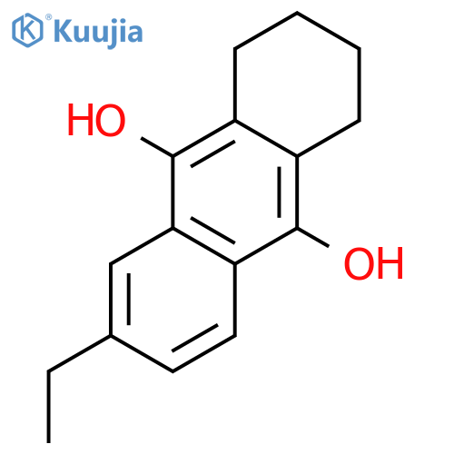 6-ethyl-1,2,3,4-tetrahydroanthracene-9,10-diol structure