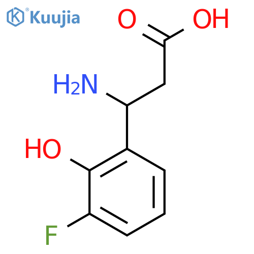 3-amino-3-(3-fluoro-2-hydroxyphenyl)propanoic acid structure