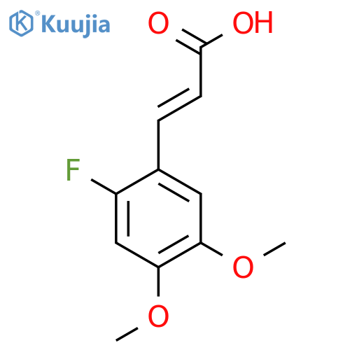 3-(2-Fluoro-4,5-dimethoxyphenyl)acrylic acid structure