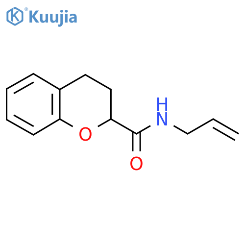 N-(prop-2-en-1-yl)-3,4-dihydro-2H-1-benzopyran-2-carboxamide structure
