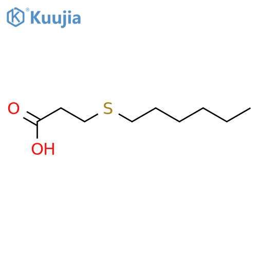 3-(hexylthio)propionic acid structure