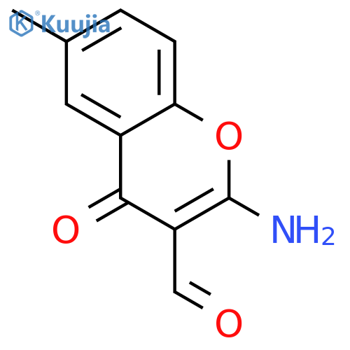 2-Amino-6-methyl-4-oxo-4H-chromene-3-carbaldehyde structure