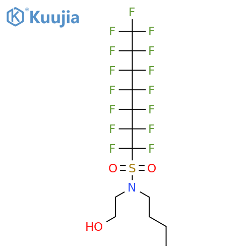 N-butyl-1,1,2,2,3,3,4,4,5,5,6,6,7,7,7-pentadecafluoro-N-(2-hydroxyethyl)heptane-1-sulphonamide structure