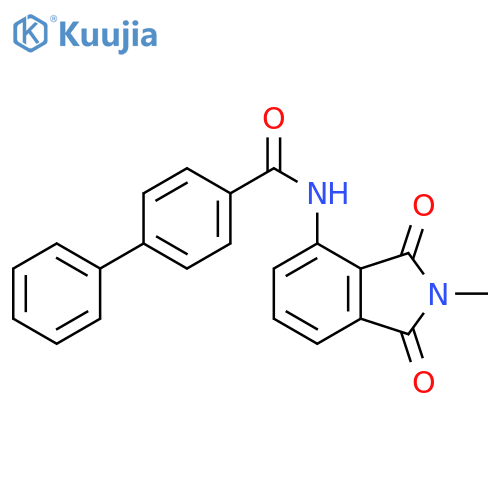 N-(2-methyl-1,3-dioxo-2,3-dihydro-1H-isoindol-4-yl)-1,1'-biphenyl-4-carboxamide structure