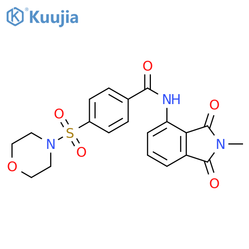 N-(2-methyl-1,3-dioxo-2,3-dihydro-1H-isoindol-4-yl)-4-(morpholine-4-sulfonyl)benzamide structure