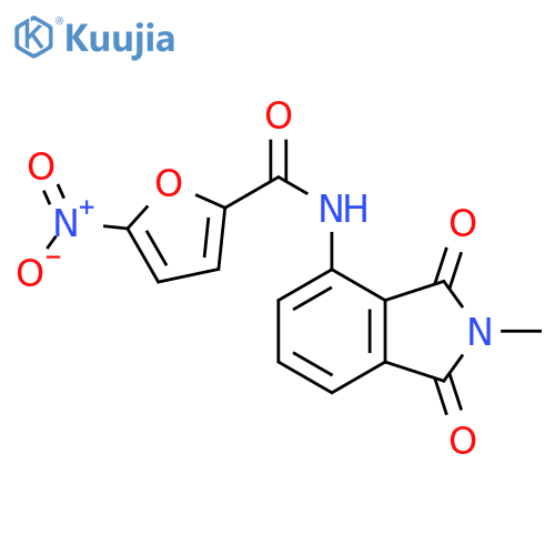 N-(2-methyl-1,3-dioxo-2,3-dihydro-1H-isoindol-4-yl)-5-nitrofuran-2-carboxamide structure