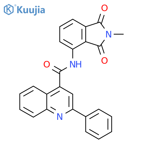 N-(2-methyl-1,3-dioxo-2,3-dihydro-1H-isoindol-4-yl)-2-phenylquinoline-4-carboxamide structure