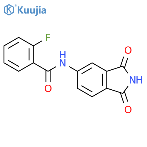 N-(1,3-dioxo-2,3-dihydro-1H-isoindol-5-yl)-2-fluorobenzamide structure