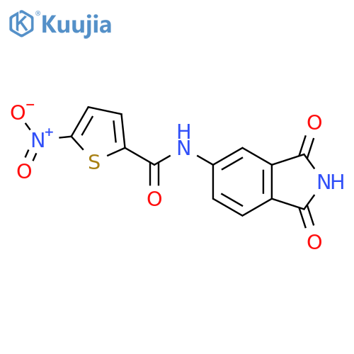 N-(1,3-dioxo-2,3-dihydro-1H-isoindol-5-yl)-5-nitrothiophene-2-carboxamide structure