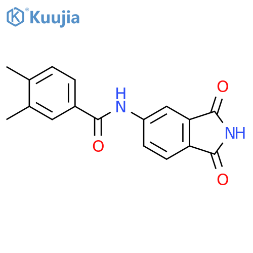 N-(1,3-dioxo-2,3-dihydro-1H-isoindol-5-yl)-3,4-dimethylbenzamide structure