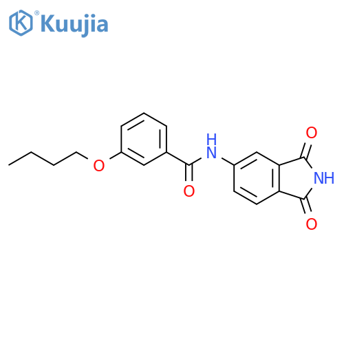 3-butoxy-N-(1,3-dioxo-2,3-dihydro-1H-isoindol-5-yl)benzamide structure
