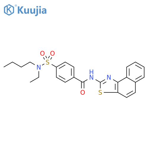 4-butyl(ethyl)sulfamoyl-N-{naphtho1,2-d1,3thiazol-2-yl}benzamide structure