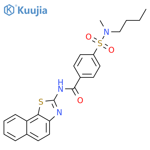 4-butyl(methyl)sulfamoyl-N-{naphtho2,1-d1,3thiazol-2-yl}benzamide structure