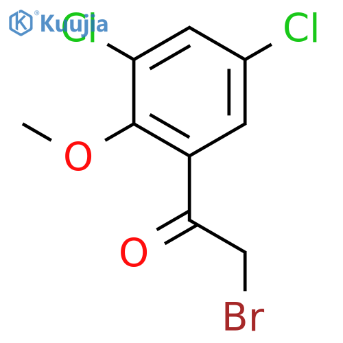 2-bromo-1-(3,5-dichloro-2-methoxyphenyl)ethanone structure
