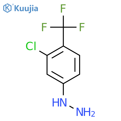 3-chloro-4-(trifluoromethyl)phenylhydrazine structure