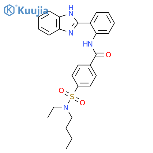 N-2-(1H-1,3-benzodiazol-2-yl)phenyl-4-butyl(ethyl)sulfamoylbenzamide structure