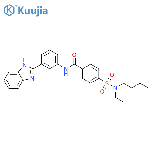 N-3-(1H-1,3-benzodiazol-2-yl)phenyl-4-butyl(ethyl)sulfamoylbenzamide structure