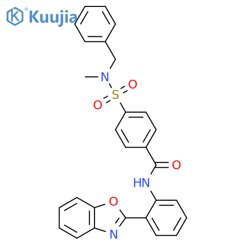 N-2-(1,3-benzoxazol-2-yl)phenyl-4-benzyl(methyl)sulfamoylbenzamide structure
