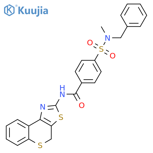 4-[benzyl(methyl)sulfamoyl]-N-{4H-thiochromeno[4,3-d][1,3]thiazol-2-yl}benzamide structure