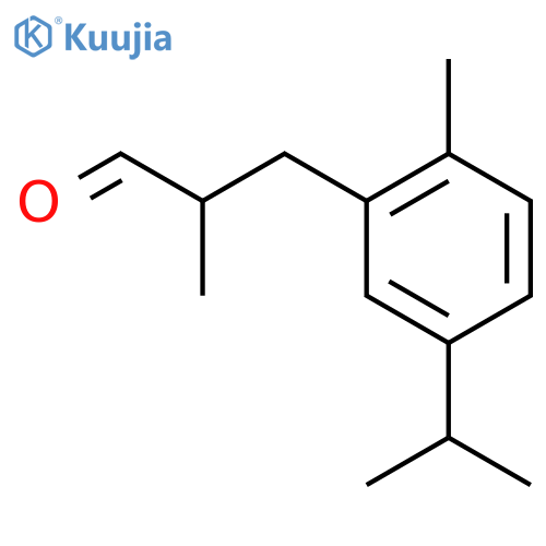 Benzenepropanal, a,2-dimethyl-5-(1-methylethyl)- structure