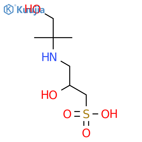 2-Hydroxy-3-((1-hydroxy-2-methylpropan-2-yl)amino)propane-1-sulfonic acid structure