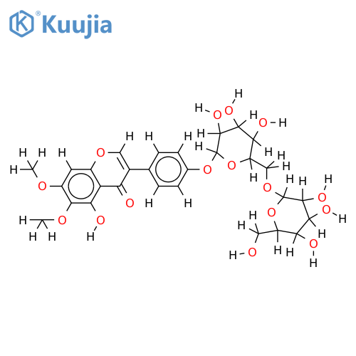 7-methyl-tectorigenin-4'-O-[beta-D-glucopyranosyl-(1->6)-beta-D-glucopyranoside] structure